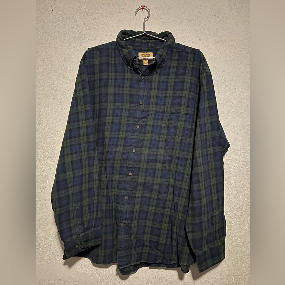 Foundery Green and Blue Plaid Shirt